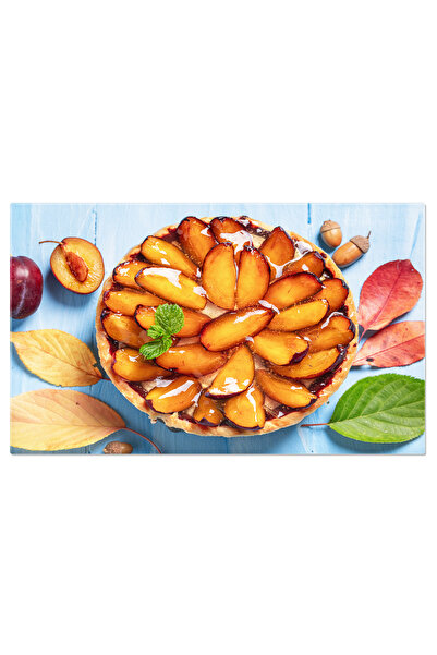 StoryGift Romania Tablou Canvas Tarta Delicioasa Cu Prune Preparata Din Ingrediente Locale Un Desert Autentic, O