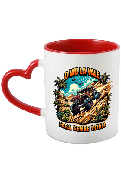 StoryGift Romania Mug I'm taking it downhill without vital signs off-road car...