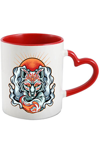 StoryGift Romania Cana Cu Apus, Lup, Flacari, Fum, Raze, Animal, Asiatic, Fan...