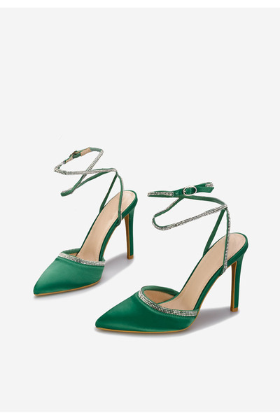 B T Shoes Zelené lodičky do špičky Azaleea