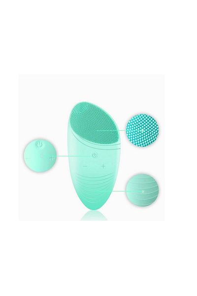 MACVI Dispozitiv de Curatare Faciala Macvi® , 12000 Oscilatii/Minut, 7 Trepte Viteza, 400mAh, Verde