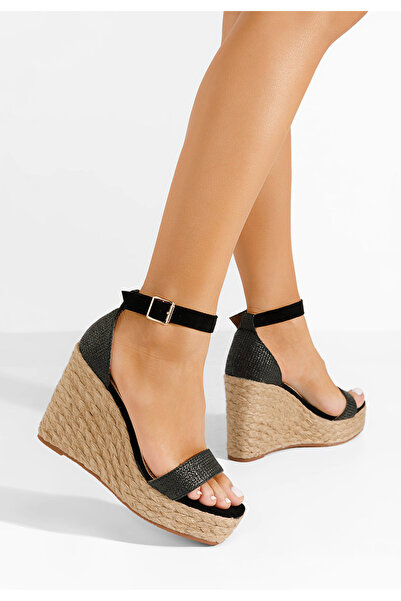 B T Shoes Sandale Tip Espadrile Siarra Negre