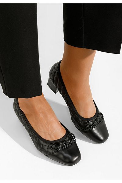 B T Shoes Pantofi Cu Toc Mic Thella Negri