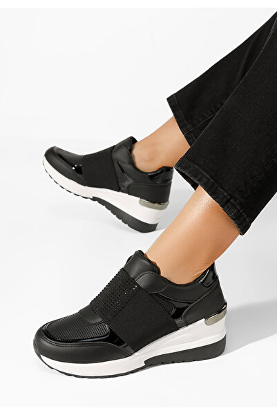 B T Shoes Sneakers cu platforma Valesca negri