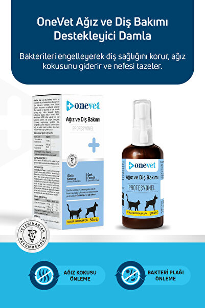 OneVet Kedi ve Köpekler İçin Ağız ve Diş Bakımı Destekleyici Damla 50 ml