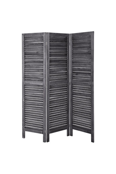 Atmosphera فاصل شاشة خشبي غريب من كاميلا بثلاثة ألواح، 170 × 40 × 6 سم