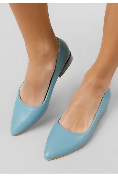 B T Shoes Pantofi Cu Toc Mic Bertesa V2 Bleu