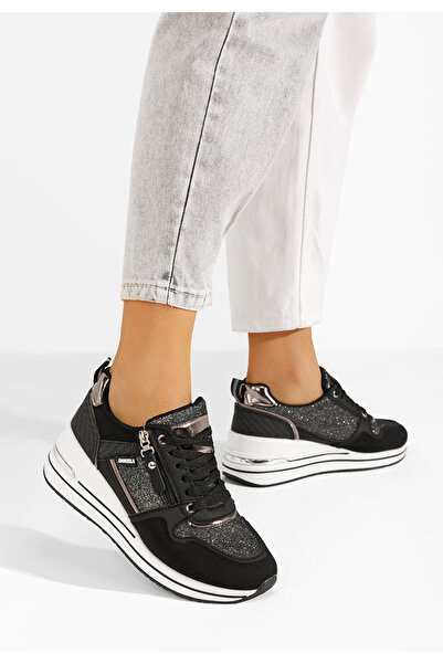 B T Shoes Sneakers Cu Platforma Myu Negri