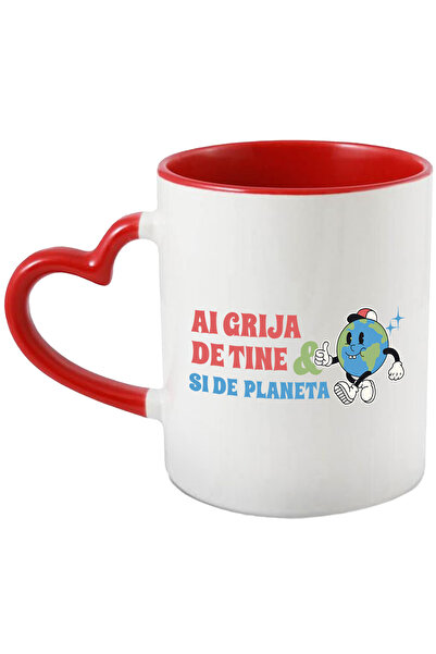 StoryGift Romania Cana Ai Grija De Tine Si De Planeta, Ecologie, 330ml, Ceram...