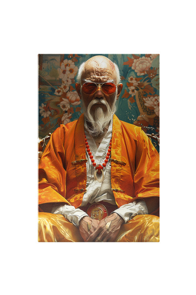 StoryGift Romania Tablou Canvas: Bătrân Japonez În Haine Galbene, Cu Chelie Ș...