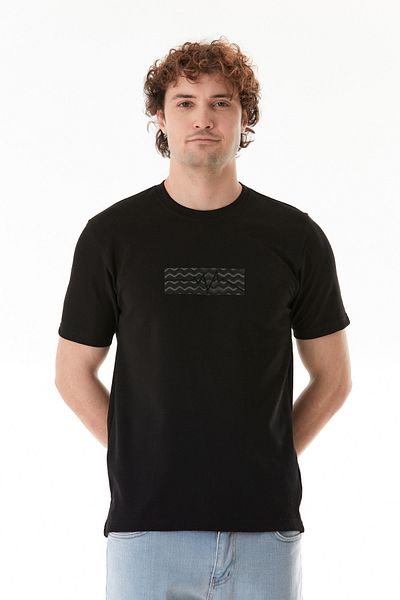 Fulla Moda Zigzag Patterned Crew Neck T-Shirt