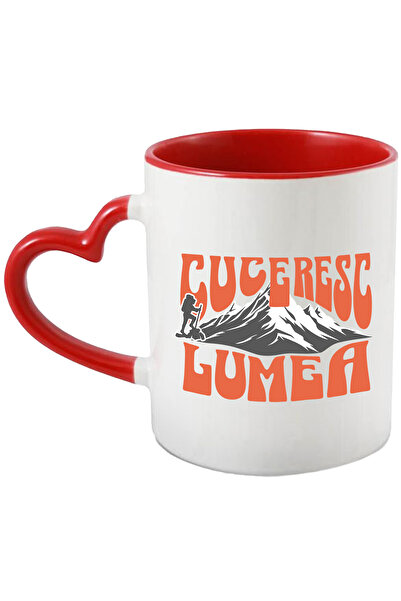 StoryGift Romania Cana Cuceresc Lumea Drumet Pe Munte Inalt, Natura, Camping, 330ml, Ceramica Cu M, Cu ,stg