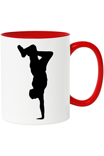 StoryGift Romania Cana Cu Un Dansator - Breakdance Cu Maner Rosu, Cu Maner Ro...