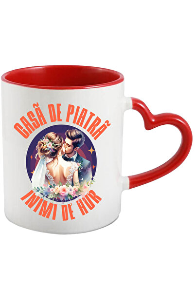 StoryGift Romania Cana Casa De Piatra Si Inimi De Aur, Cuplu Indragostit. Fam...