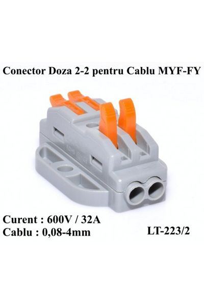 CLASSLIGHTS Mufă conector pentru cablu 2-2 LT-223/2, ElectroAZ