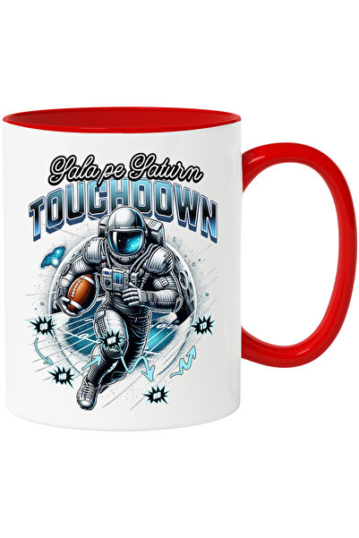 StoryGift Romania Cana Sala Pe Saturn Touchdown Fotbal American, 330ml, Ceram...