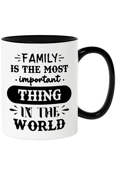 StoryGift Romania Mug with the text "Family is the most important thing in the world" - first of all, with