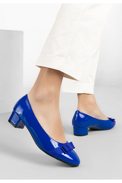B T Shoes Pantofi Cu Toc Mic Carasca Albastri
