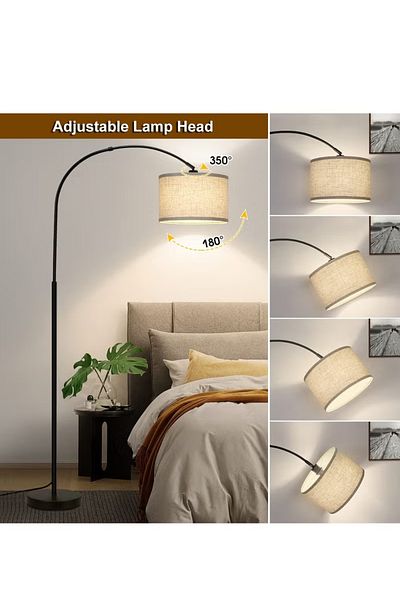 Generic Domuik Floor Lamp With Remote Control, Modern Floor Lamp With Bulb, Tall Lamp For Living Room With H