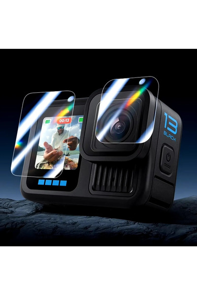 outfire Gopro 13 Uyumlu Cam Ekran Koruyucu 3 Parça Ön Arka LCD Ekran ve Lens ...