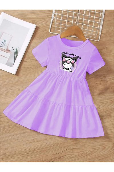 npLStore Kuromi Printed Short Sleeve 3 Piece Children's Dress