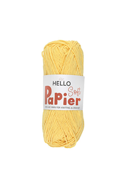 Hello Soft Papier Kağıt Çanta Örme İpi 100 Gram 100 Metre Sarı P23