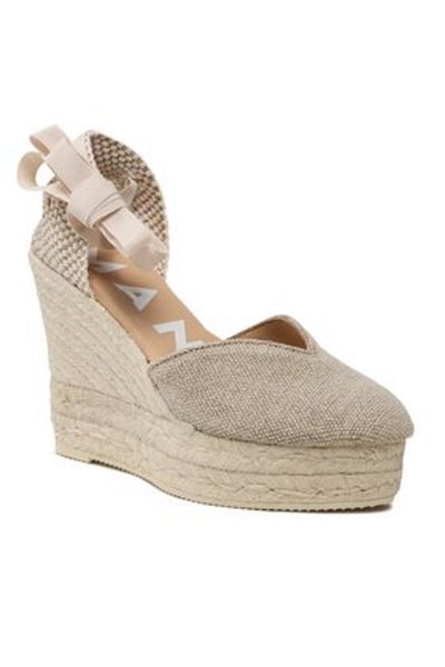 Manebi Espadrile de damă cu pantofi tip platformă O 7.1 natural