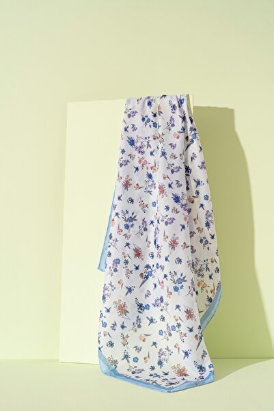 JAWEL Γυναικείο μαλακό κασκόλ με ψηφιακό εμπριμέ σχέδιο λουλουδιών