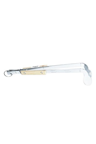HF 50cm Multi-Purpose Steel Tongs with Wooden Handle