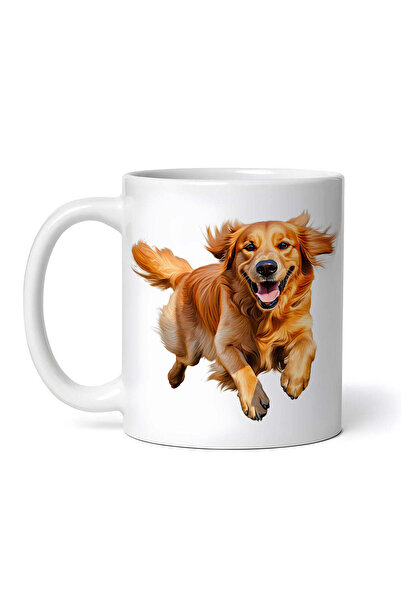 OEM Cană albă personalizată, Golden Retriever alergând, INOVATIX®. 330ml