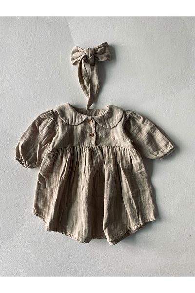 rg kidsstore Muslin Collar Dress and Buckle for Baby
