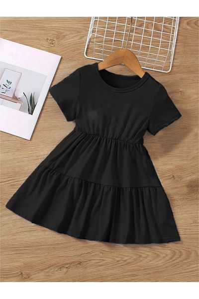 npLStore Rochie pentru copii cu maneca scurta din 3 piese