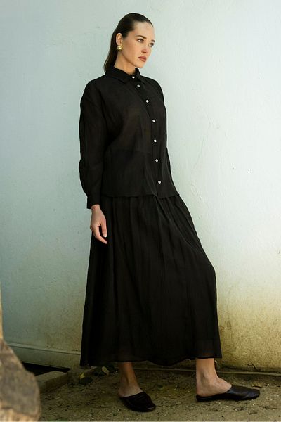 My Blog Black Wendy Shirt Skirt Set - 511159