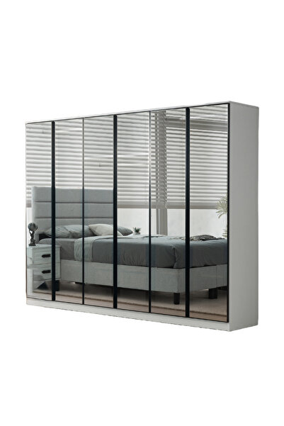 Avm 24 Uludağ 6 Kapaklı %100 MDF Gardırop | Ücretsiz Teslimat ve Kurulum