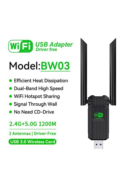 Choice Bw03 1200mbps Vaorlo Dual Band 1200mbps Wifi Usb Adapter 2.4g 5ghz Wi-fi Dongle Receiver Usb3.0 High