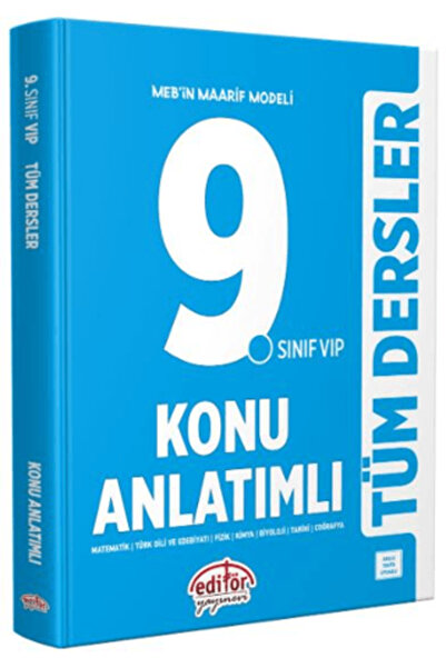 Editör Yayınevi 9. Sınıf VIP Tüm Dersler Konu Anlatımlı