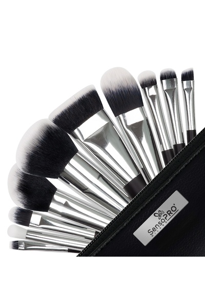 SensoPRO Milano Set pensule de machiaj SensoPRO Milano, 10 bucăți, Negru Argi...