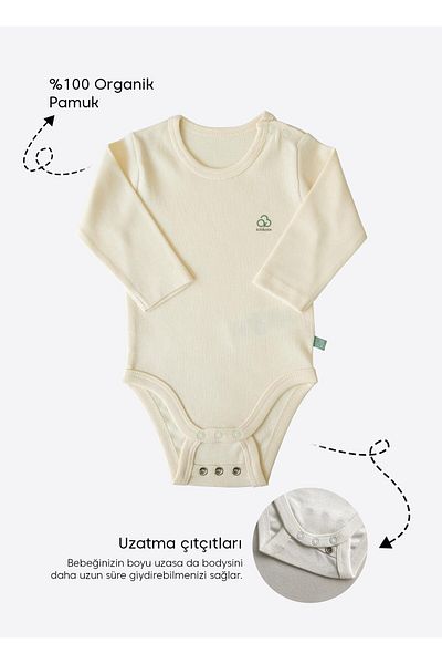 kitikate Organic Long Sleeve Basic Body - Baby