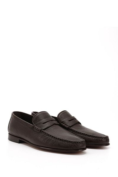 GÖNDERİ(R) Men's Brown Leather Sole Genuine Leather Loafer Shoes
