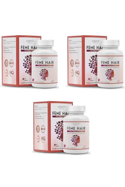 Vitamin Factory فيم هير 60 كبسولة، عبوة من 3
