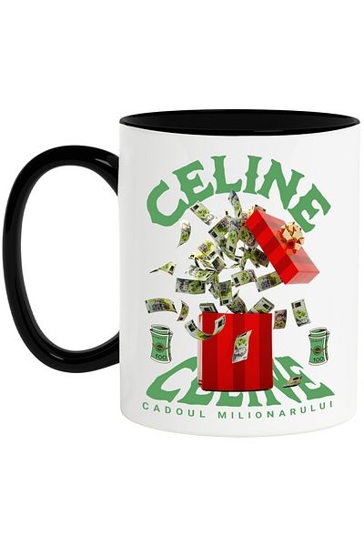 StoryGift Romania Mug __ - Millionaire's Gift, 330ml, Ceramic with Black Handle, With Black Handle S