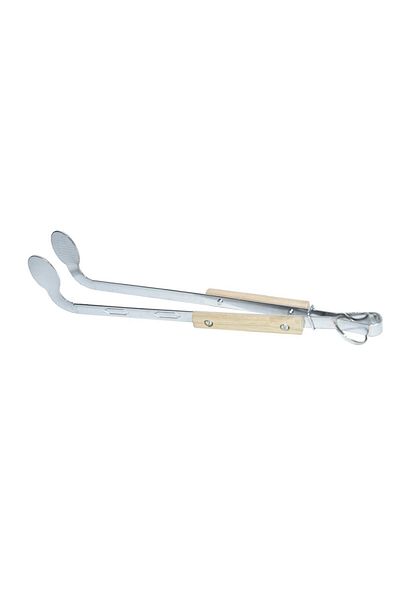 HF 50cm Multi-Purpose Steel Tongs with Wooden Handle
