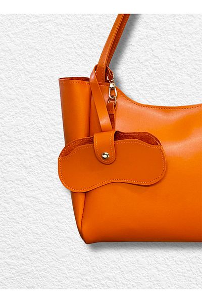 fular & bags Geantă portocalie pentru ochelari suspendabile