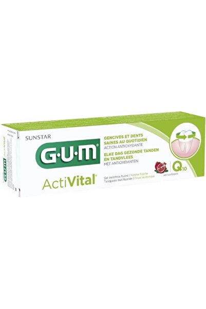 GUM معجون أسنان أكتيفيتال فلوريد للاستخدام اليومي - بنكهة النعناع المنعش - مضاد للأكسدة - خالٍ من البارابين - يزيل التسوس