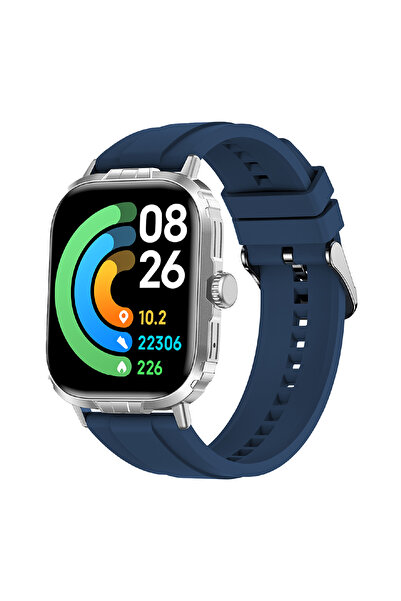 LOGIA Tech8 Akıllı Saat Alüminyum Kasa Spor Silikon Kordon