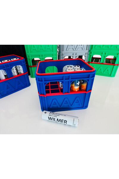 OEM Organizator Baterii AAA - Albastru