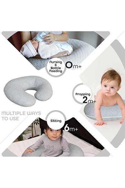 The Moon Brand Bamboo Moms Feeding Pillow - Ultimate Breastfeeding Support and Comfort for Mom and babys