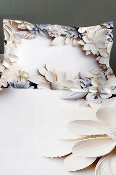 MonoHome 100% Cotton Fitted Sheet Special Design 5D Digital 60 Wire Orchid