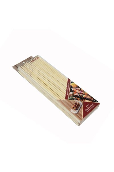 HF 100-piece natural wooden barbecue skewers, 25 cm