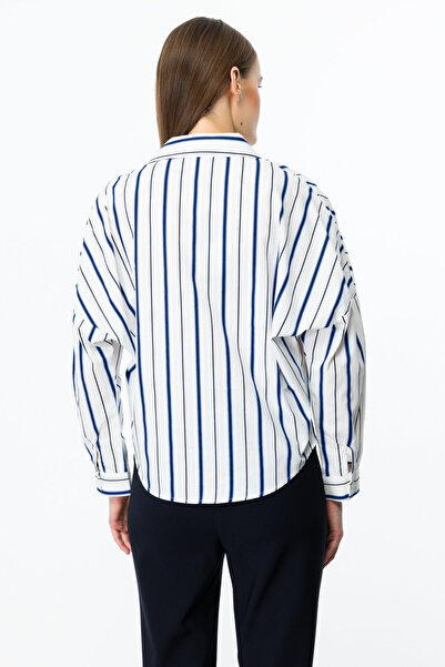 ON Fashıon Жіноча сорочка в синю смужку